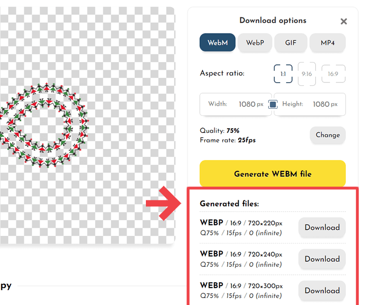 DanceLogo animation download form