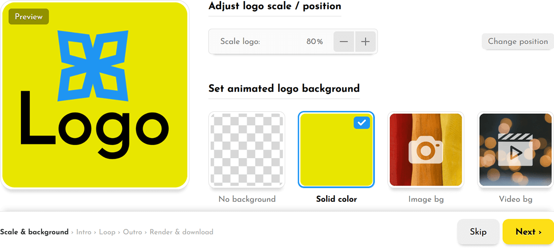 Scale & Set Background